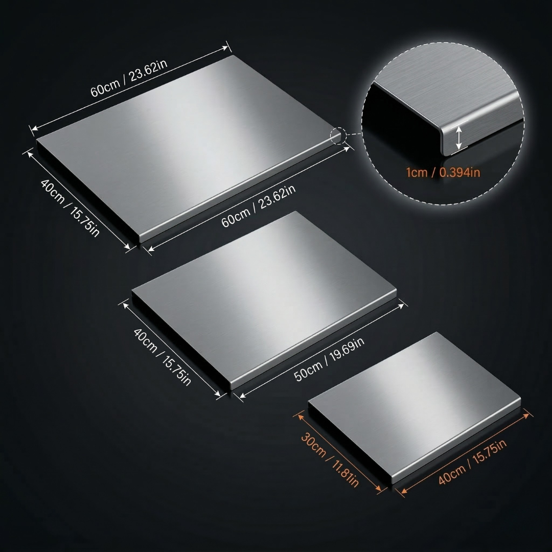 Verne Stainless Steel Cutting Board