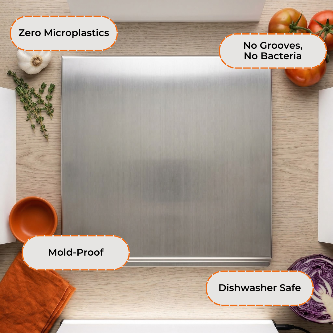 Verne Stainless Steel Cutting Board