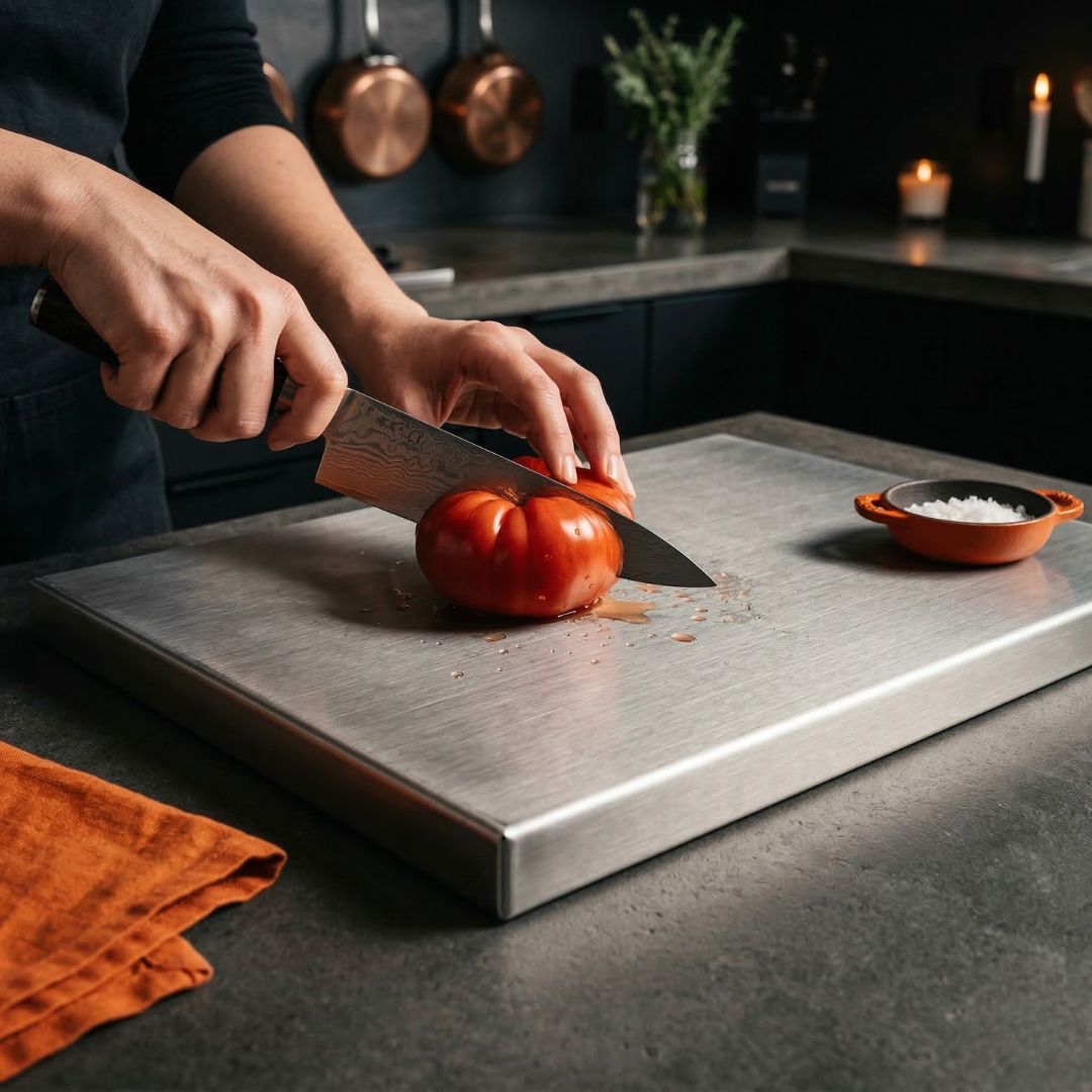 Verne Stainless Steel Cutting Board