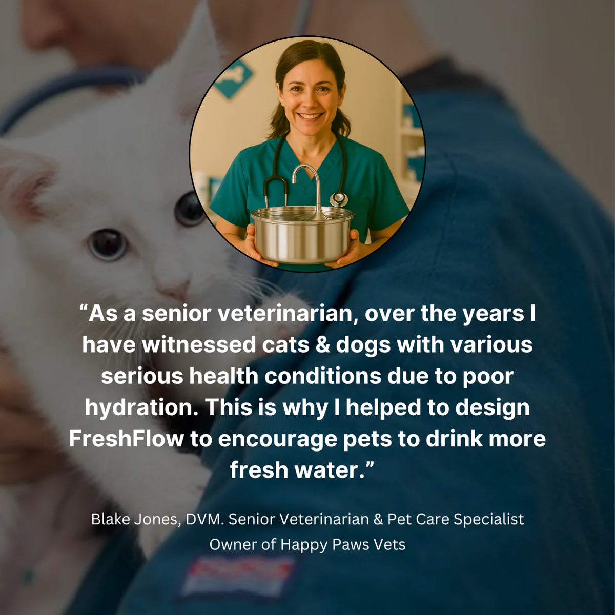 FreshFlow Stainless Steel Pet Fountain